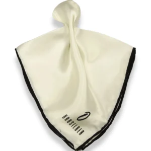 ANPKTSQ-3 | White Black | Silk Pocket Square
