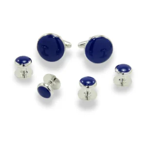 ANTUX708- Onyx | MOP | Enamel Tuxedo Stud Sets