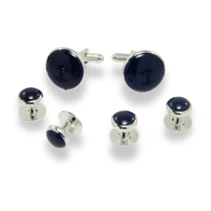 ANTUX712- Onyx | MOP | Enamel Tuxedo Stud Sets