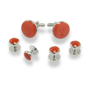 ANTUX716- Onyx | MOP | Enamel Tuxedo Stud Sets