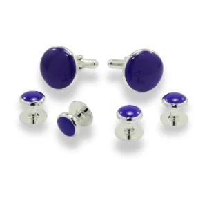 ANTP414- Onyx | MOP | Enamel Tuxedo Stud Sets