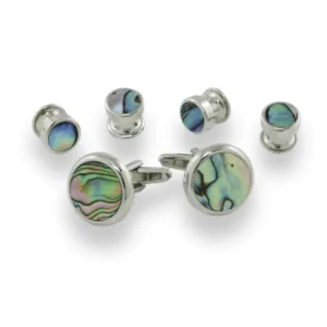 ANTUX703 - Onyx | MOP | Enamel Tuxedo Stud Sets