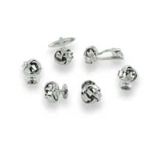 ANTUX707- Onyx | MOP | Enamel Tuxedo Stud Sets